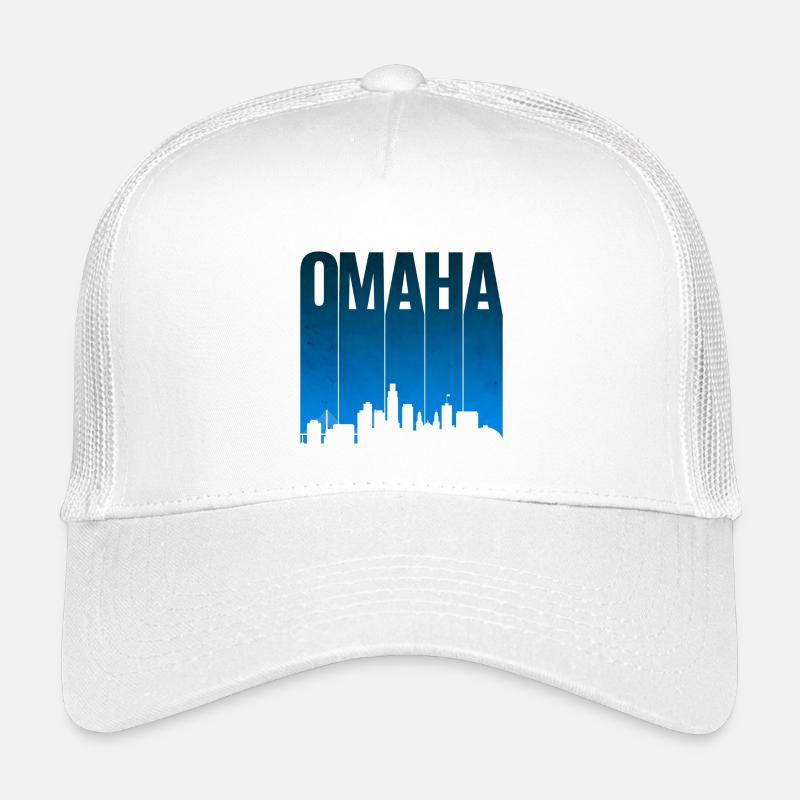 Omaha Skyline Blau Gradient Kinder Trucker-Cap