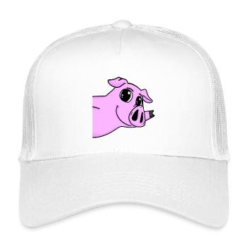 Schwein Gruß Begrüßung - Kinder Trucker-Cap - Weiß - Vorne