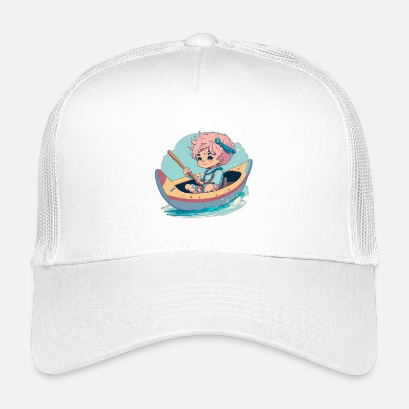 Junge im Kanu Kinder Trucker-Cap