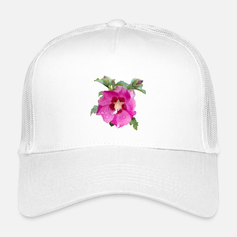 ROSA HIBISKUS - Kinder Trucker-Cap - Weiß