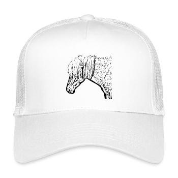 Chevaux T-shirt Cadeau Cavalier - Casquette trucker enfant - blanc - Devant