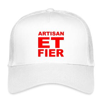 Artisan et Fier - Casquette trucker enfant - blanc - Devant