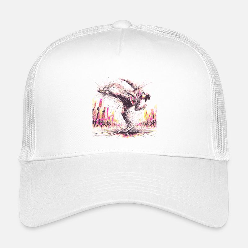 BREAK DANCING - Kids’ Trucker Cap - white