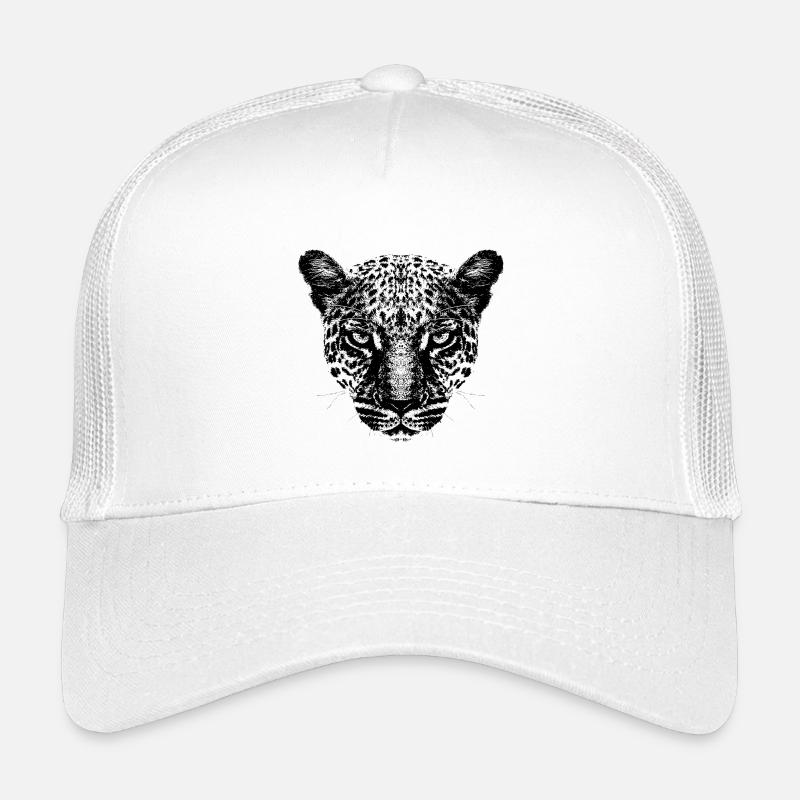 Leopard / Head / Black Kids’ Trucker Cap