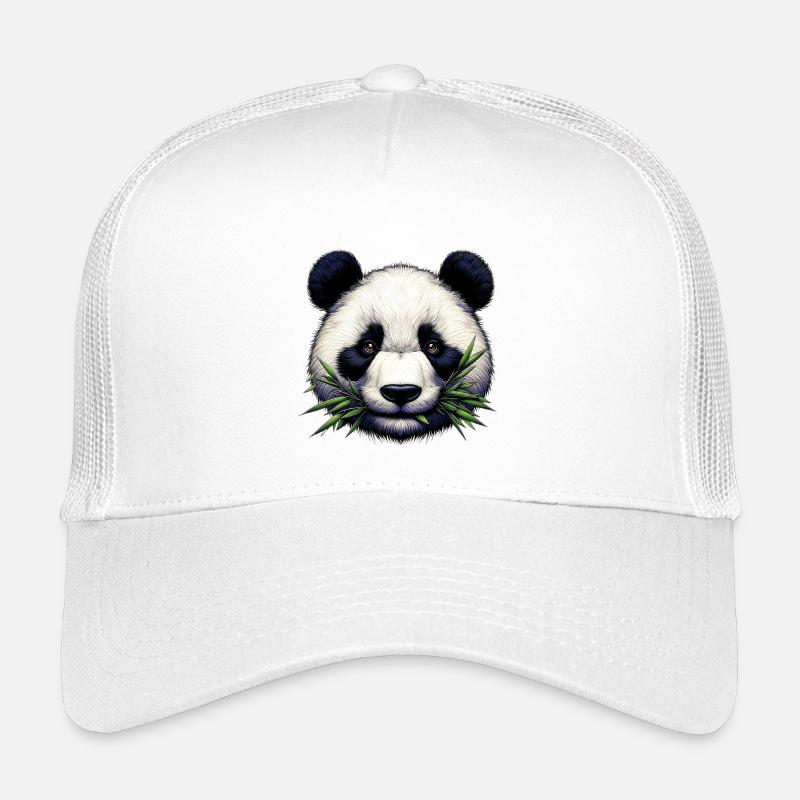 Le panda mange du bambou et des feuilles Casquette trucker enfant