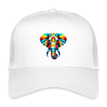 Elefant Pop Art - Kinder Trucker-Cap - Weiß - Vorne