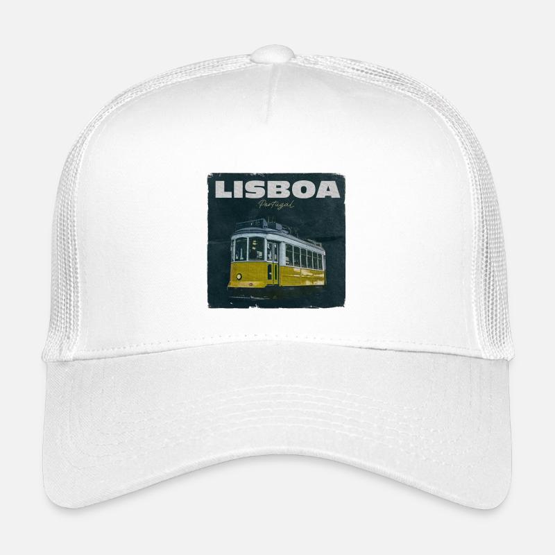 Lissabon Gelbe Straßenbahn Retro Kinder Trucker-Cap