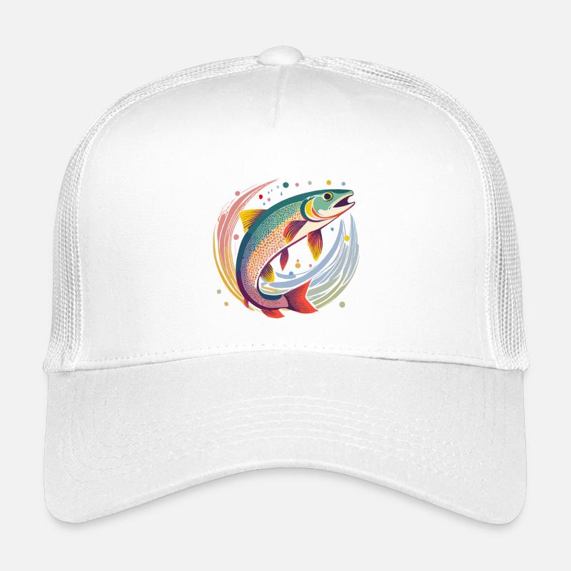 Forelle im Wasser - Kinder Trucker-Cap - Weiß
