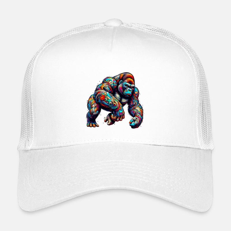 Gorilla - Kinder Trucker-Cap - Weiß