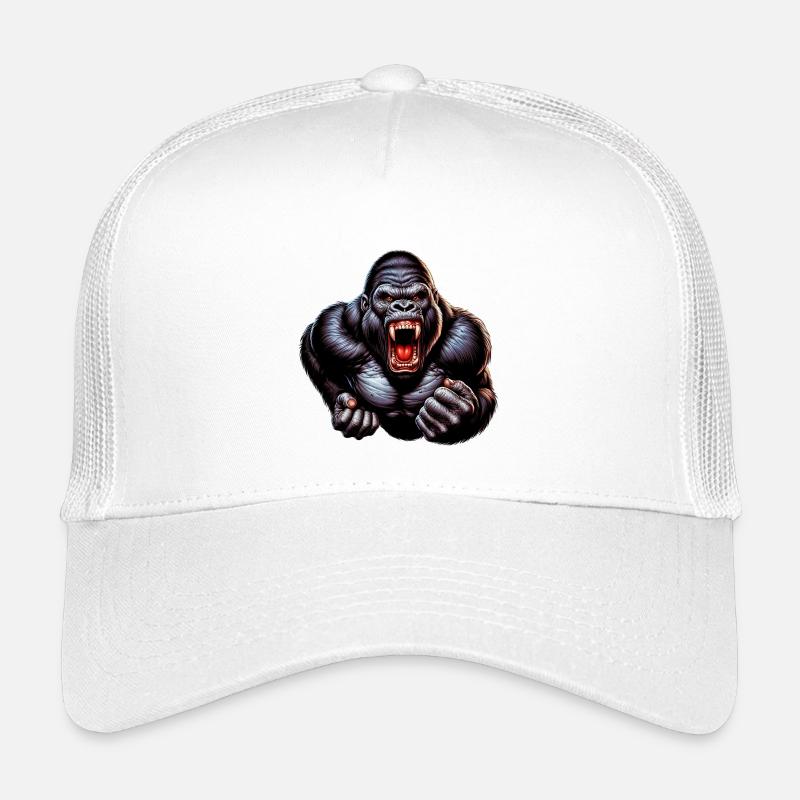 Gorilla - Kinder Trucker-Cap - Weiß