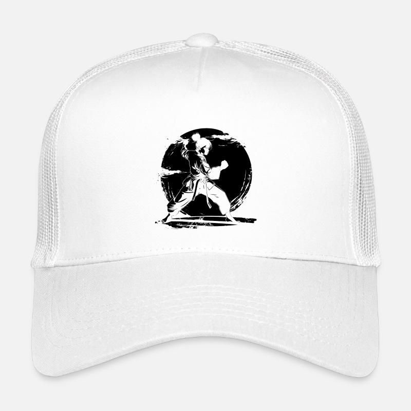 Karate Mädchen Skizze Kinder Trucker-Cap