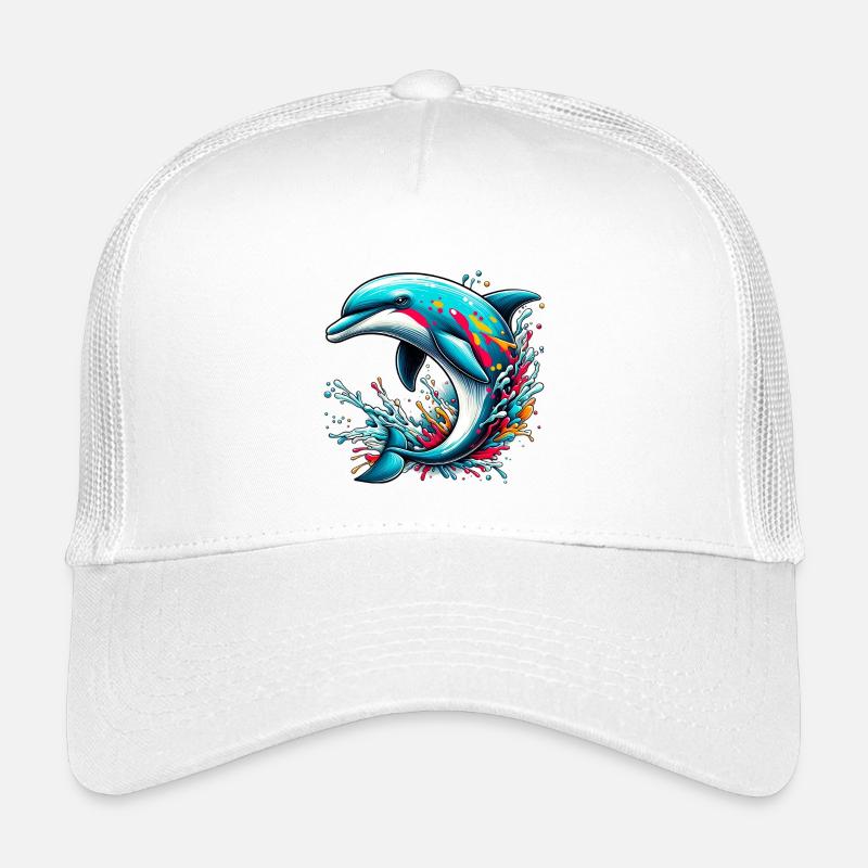 Delfin - Kinder Trucker-Cap - Weiß
