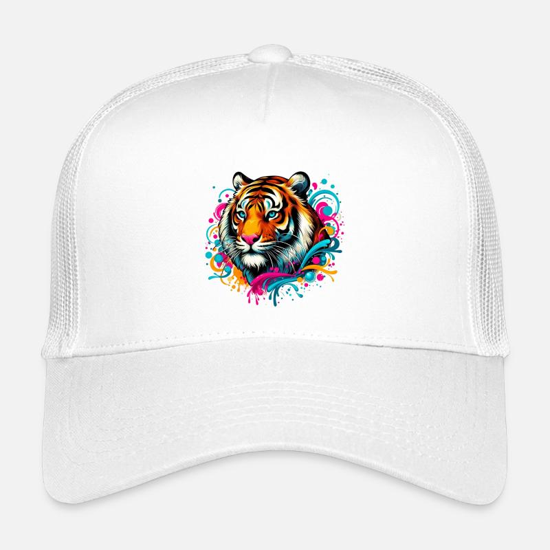 Tiger - Kinder Trucker-Cap - Weiß