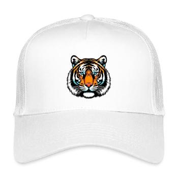 Tiger - Kinder Trucker-Cap - Weiß - Vorne