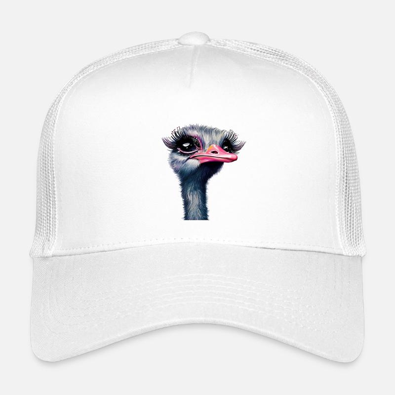 Straußen-Make-up - Kinder Trucker-Cap - Weiß