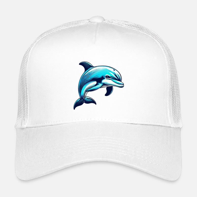 Delfin - Kinder Trucker-Cap - Weiß