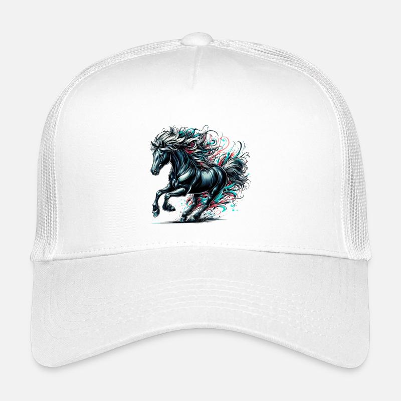 Pferd - Kinder Trucker-Cap - Weiß