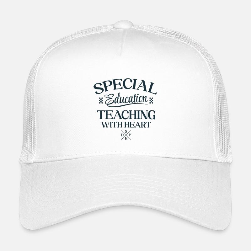 Special Education -Teaching With Heart - Kinder Trucker-Cap - Weiß