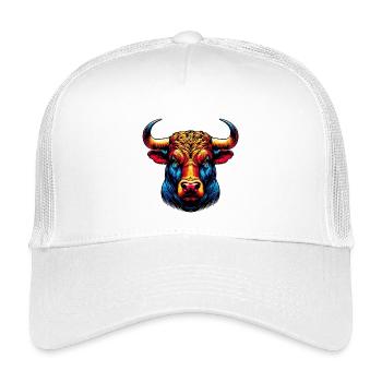 Stier - Kinder Trucker-Cap - Weiß - Vorne