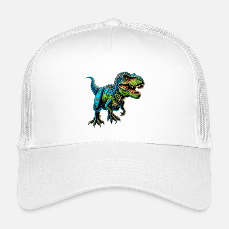 Dinosaurier - Kinder Trucker-Cap - Weiß
