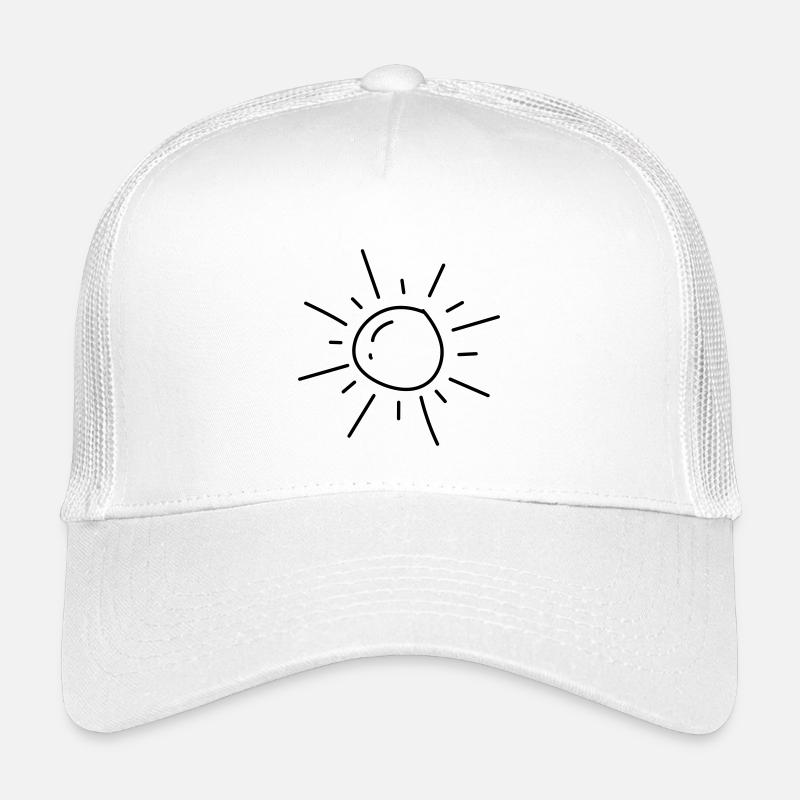 Sonne - Kinder Trucker-Cap - Weiß