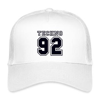 TECHNO 92 - Kinder Trucker-Cap - Weiß - Vorne