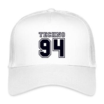 TECHNO 94 - Kids’ Trucker Cap - white - Front