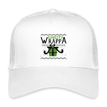 Gangsta Wrappa Weihnachten lustig Geschenk xmas - Kinder Trucker-Cap - Weiß - Vorne