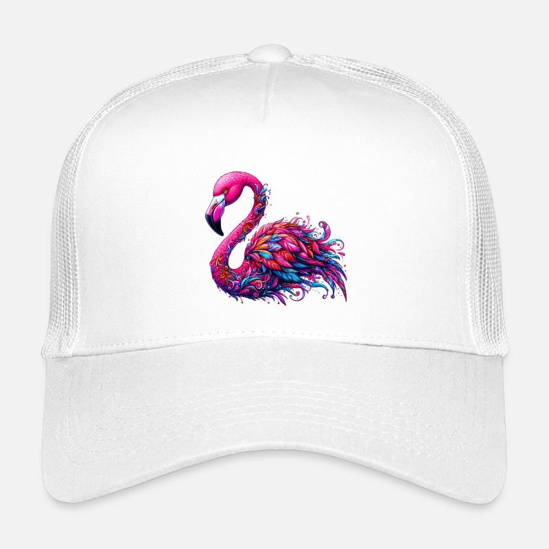 Flamingo - Kinder Trucker-Cap - Weiß
