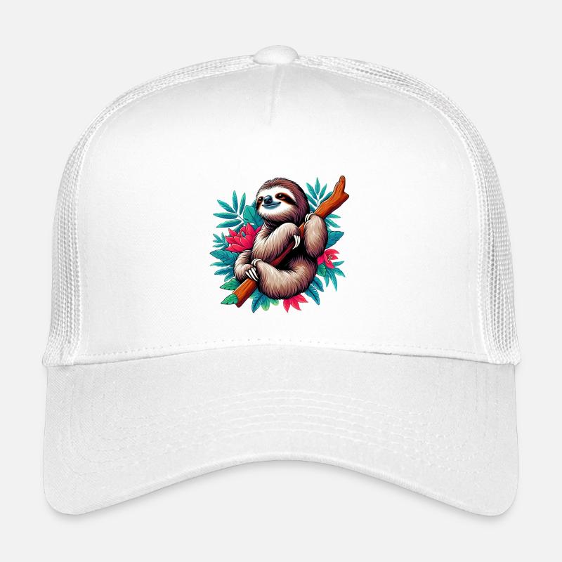 Faultier - Kinder Trucker-Cap - Weiß