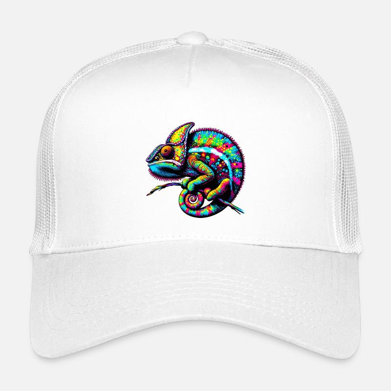 Chamäleon - Kinder Trucker-Cap - Weiß