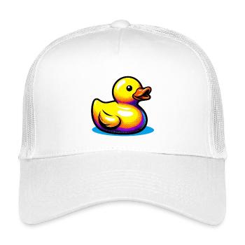 Ente Ente Ente Ente Ente - Kinder Trucker-Cap - Weiß - Vorne