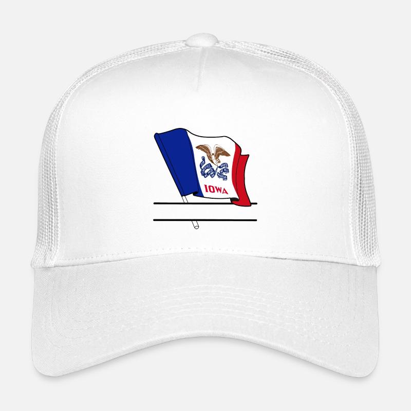 Drapeau Iowa bannière de texte Casquette trucker enfant