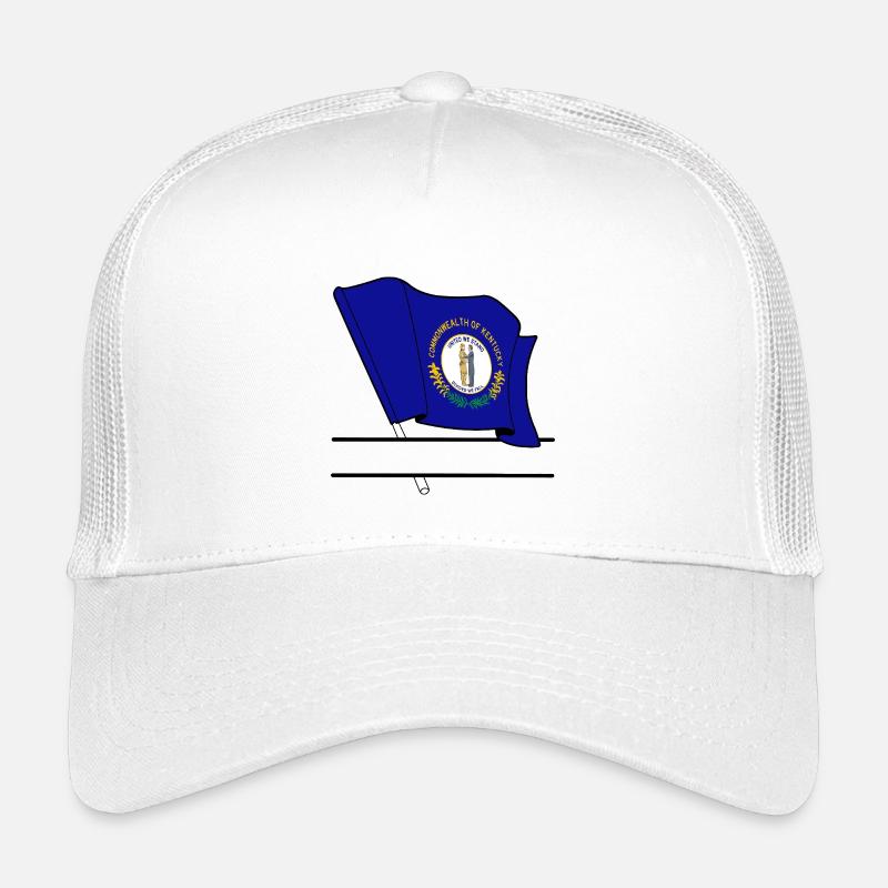 Kentucky flag text banner Kids’ Trucker Cap