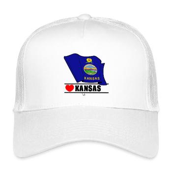 Hinweis Kansas Herz KANSAS - Kinder Trucker-Cap - Weiß - Vorne