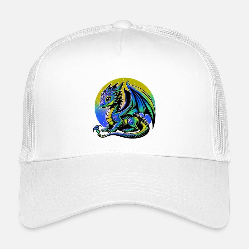 Drache - Kinder Trucker-Cap - Weiß