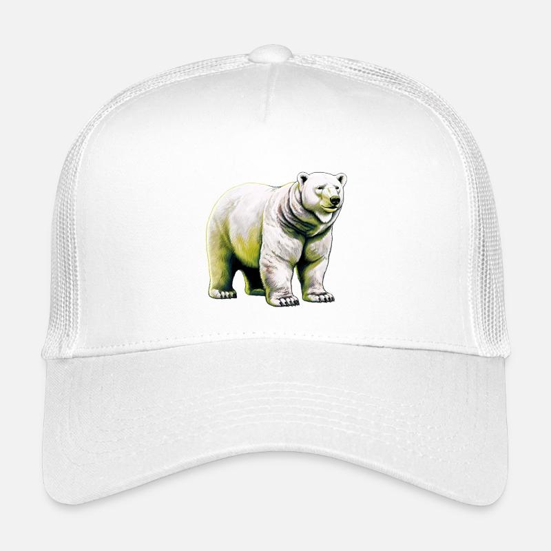 Weißer Eisbär - Kinder Trucker-Cap - Weiß