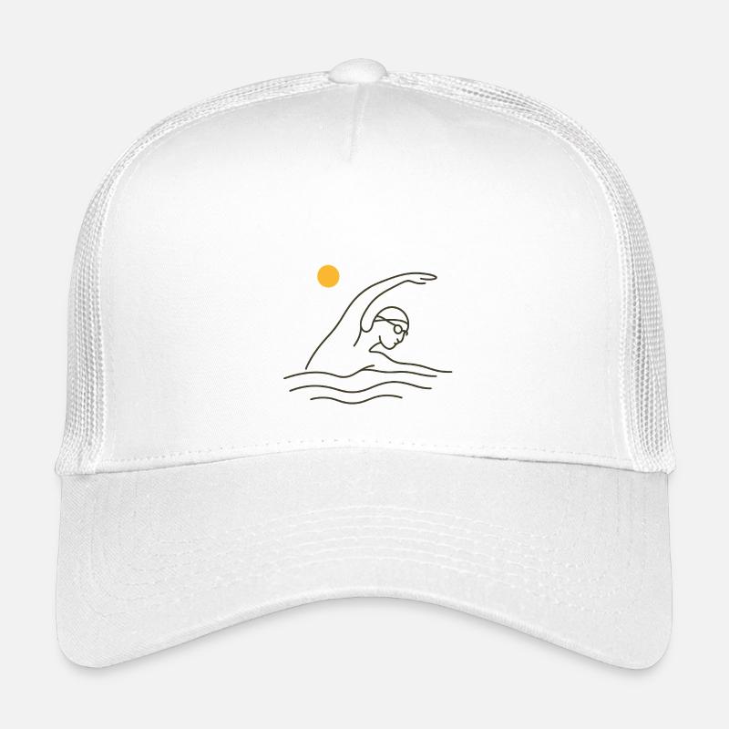 Schwimmen - Kinder Trucker-Cap - Weiß