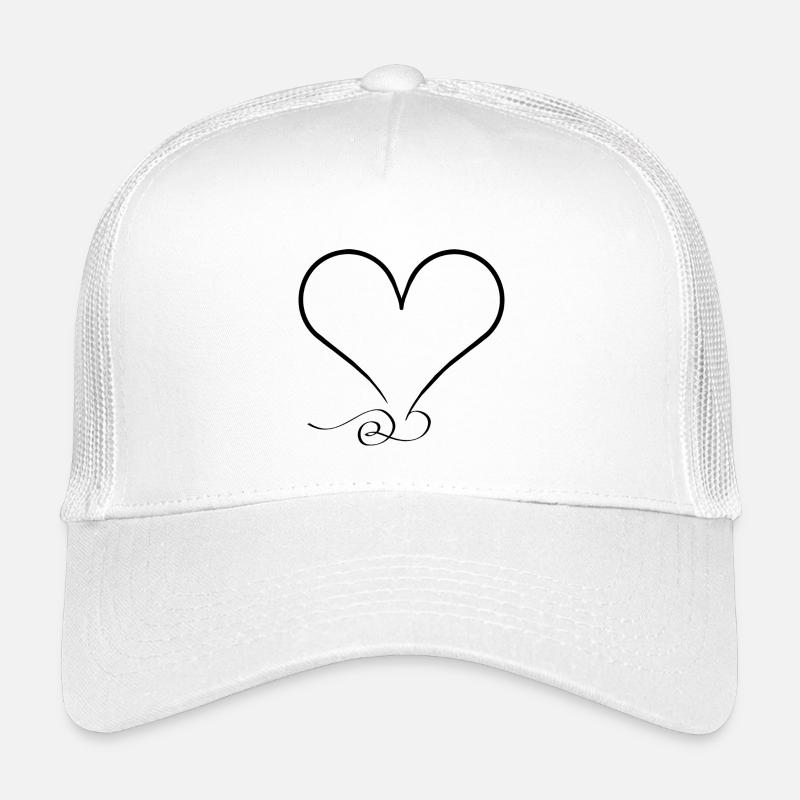 Verschnörkeltes Herz–minimalistisch & einzigartig Kinder Trucker-Cap