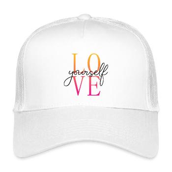 Love yourself / Selbstliebe / Liebe dich selbst - Kinder Trucker-Cap - Weiß - Vorne