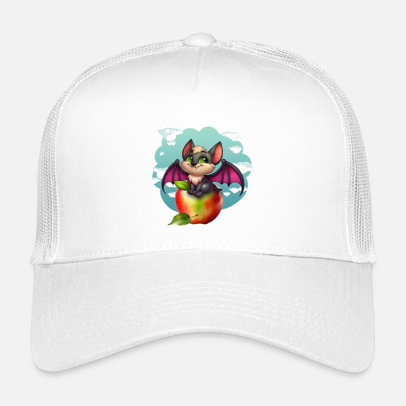 Cute Bat and Apple Fantasy Design Kids’ Trucker Cap