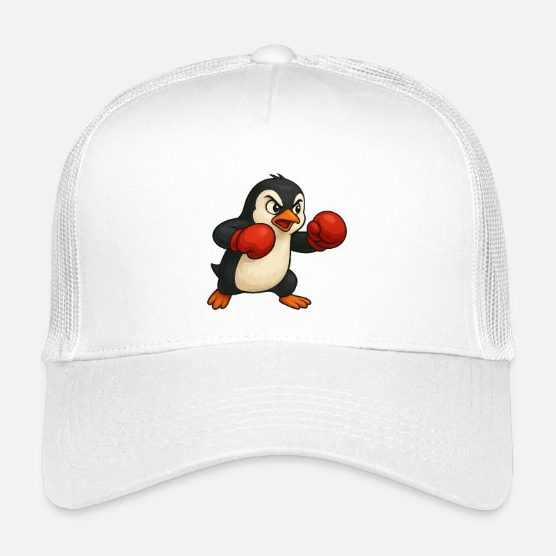 Cooler Pinguin Boxer Cartoon Kickboxer Kampfsport Kinder Trucker-Cap