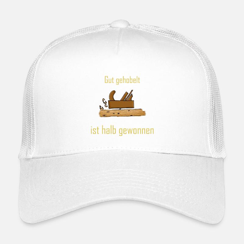 Rustikaler Holzbau mit Spruch - Kinder Trucker-Cap - Weiß