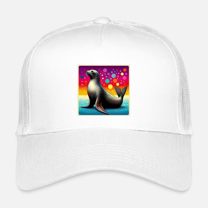 seal - Kids’ Trucker Cap - white