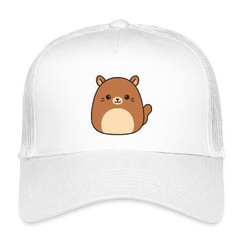 Süße Katze mit kuscheligen Augen - Kinder Trucker-Cap - Weiß - Vorne