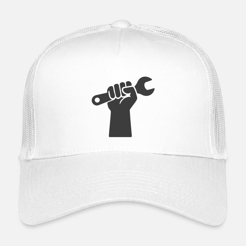 Strong Hand Holding Wrench Icon Kids’ Trucker Cap
