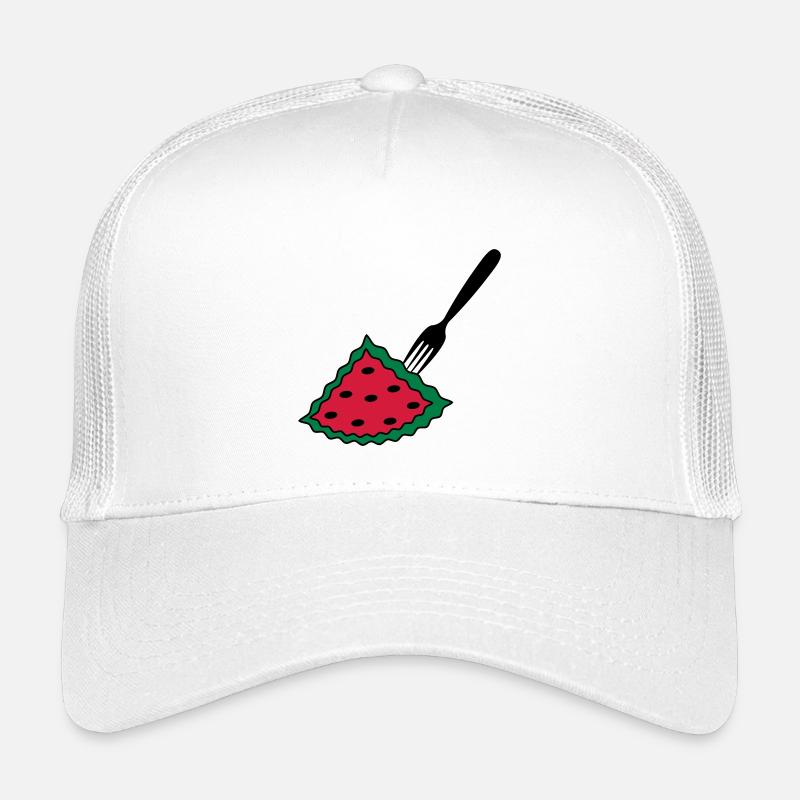 Melone mit Gabel - Kinder Trucker-Cap - Weiß