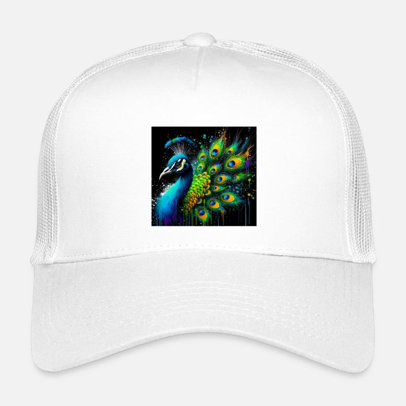 Pfau - Kinder Trucker-Cap - Weiß