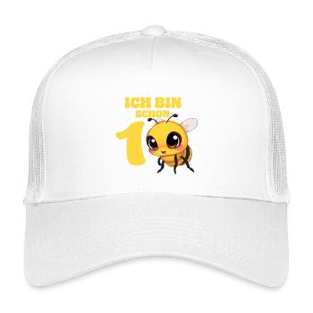 1er anniversaire enfants bébé 1 an bambin - Casquette trucker enfant - blanc - Devant