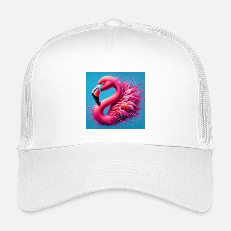 Flamingo - Kinder Trucker-Cap - Weiß